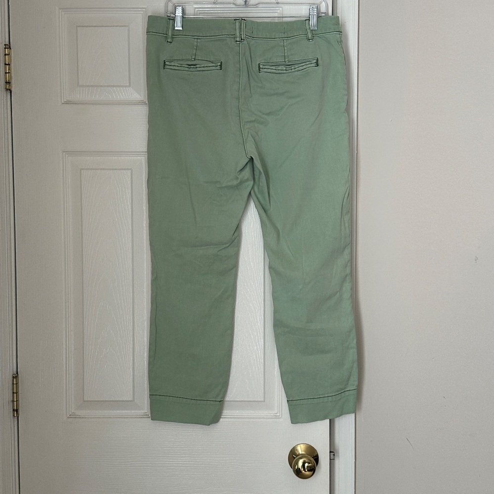 Pilcro and the Letterpress Anthropologie Stet Mid Rise Green Cropped Chinos 30 - Picture 5 of 8